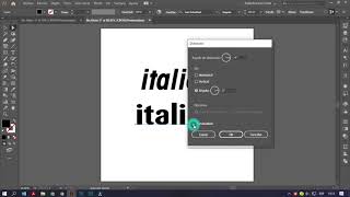 Cómo poner cursiva o italica en Adobe Illustrator CC