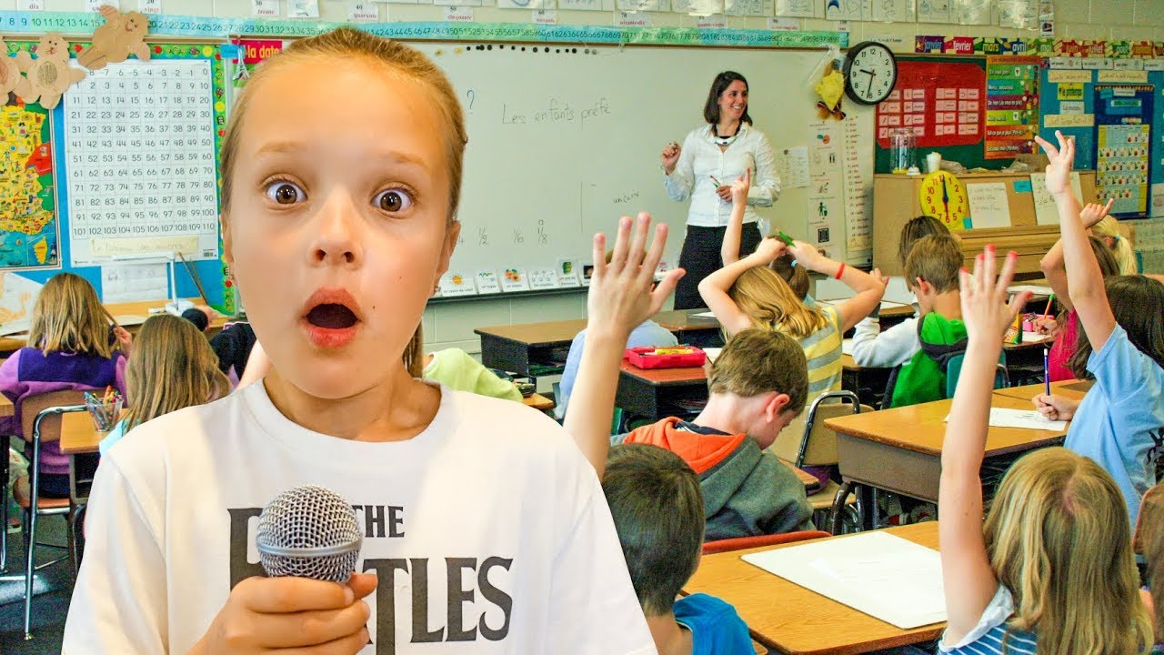 OLIVIA'S FIRST CLASSROOM SPEECH at SCHOOL! 😳
