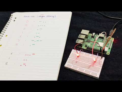 BLINKING MORSE CODE USING RASPBERRY PI GUI