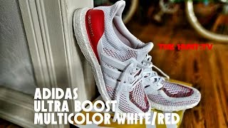 ultra boost multicolor white/red