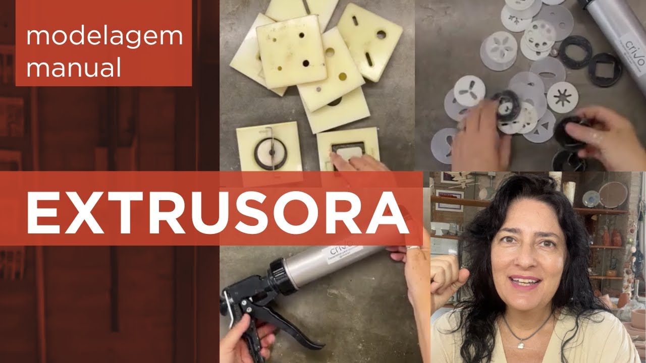 Extrusora para modelar argila