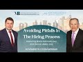 Avoiding Pitfalls in the Hiring Process
