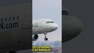 에어부산 랜딩 Busan Airbus A321-231 HL8365 Landing CJU RWY 25 #제주공항 #4K