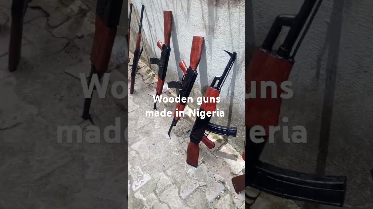 wooden gun made in Nigeria 