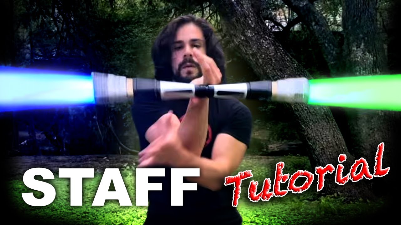 Lightsaber Staff Tutorial Flourishing Jedi training YouTube