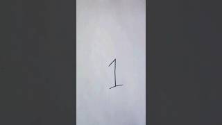 Tree 🌳 drawing in 1 Number #shorts
