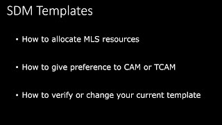 Cisco CCNP SWITCH: SDM Templates