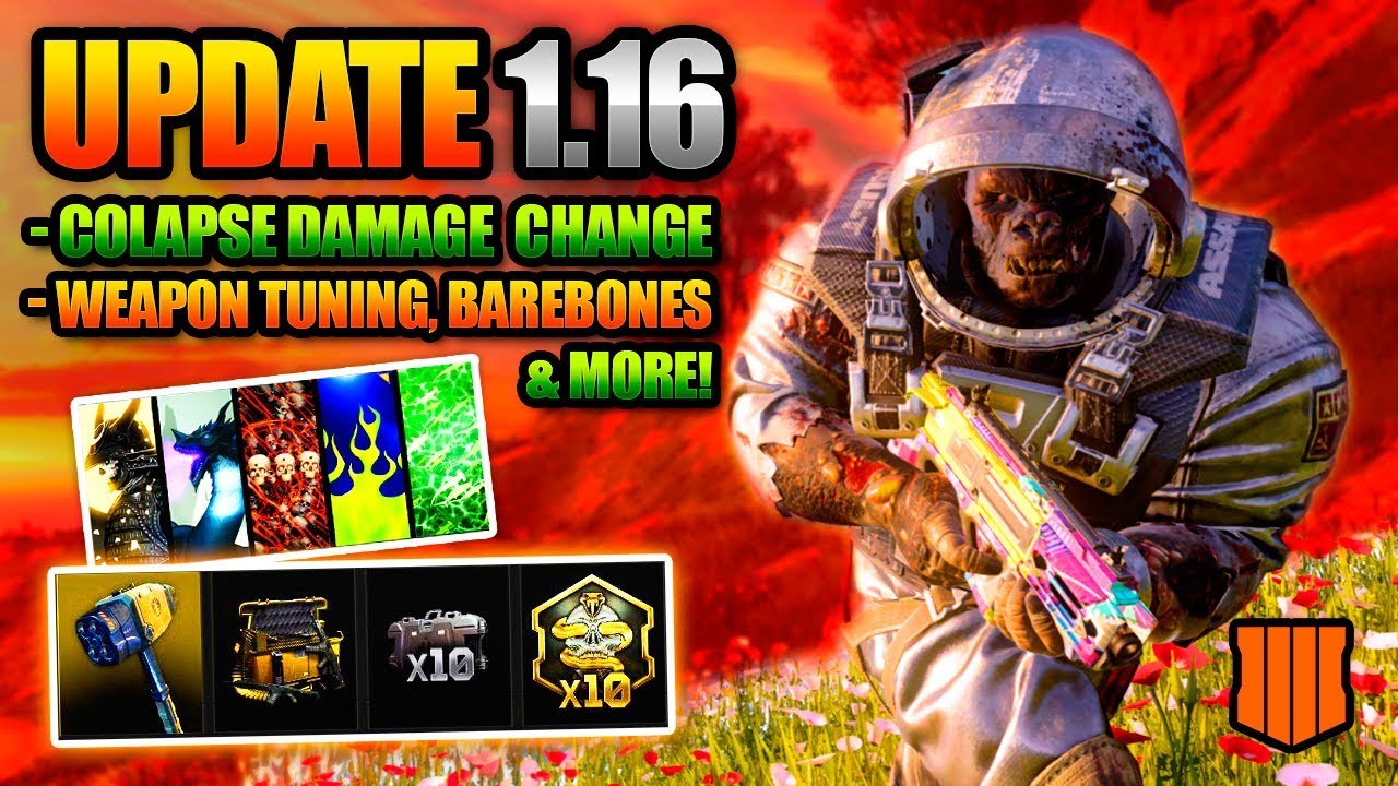 BO4 UPDATE 1.16 - FREE Weapon Crate, Collapse Damage Change, Reactive Camos, SMG Buffs and more!