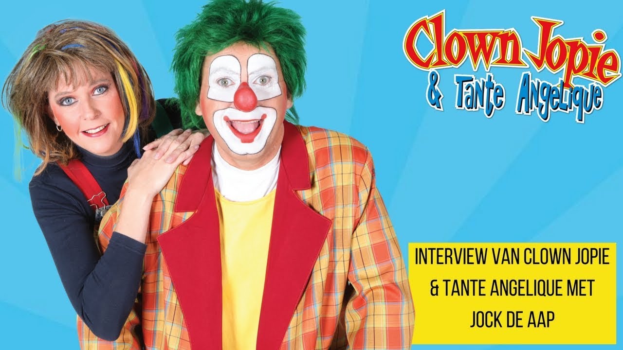 Interview van Clown Jopie & Tante Angelique met Jock de aap