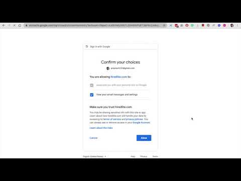 Gmail API - Verification - Hiredlite