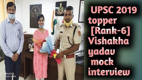 Vishakha yadav mock interview |upsc 2019 topper [Rank-6]