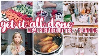 GET IT ALL DONE // MEAL PREP, DECLUTTER, PLAN WITH ME, DIY VISION BOARD + HOMEMAKING
