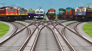 Different Types Indian Railways Train Crossing || Indian Rail Train Videos Game || train simulator screenshot 2