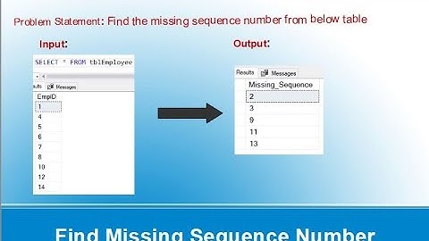Missing Sequence Number in SQL |  Recursive CTE | Generate Sequence Number | SQL Interview Q&A