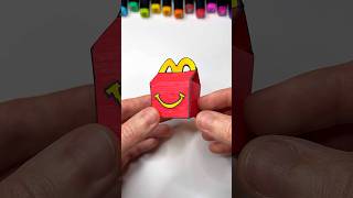 DIY Miniature McDonald’s Happy Meal | Paper Craft Ideas #shorts #papercraft