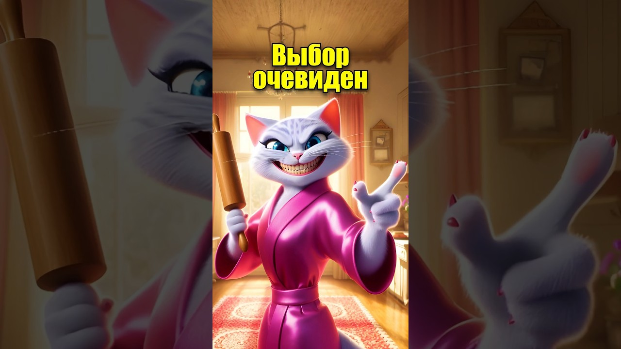 ВЫБОР ОЧЕВИДЕН 🔥 в нейросети | МАКАРОН #мультик #aiart #cats #dalle3 #cartoon #нейросеть #кот #юмор