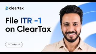 ClearTax ITR 1 Filing Tutorial || Salaried Employee + Capital Gains || AY 2026-27
