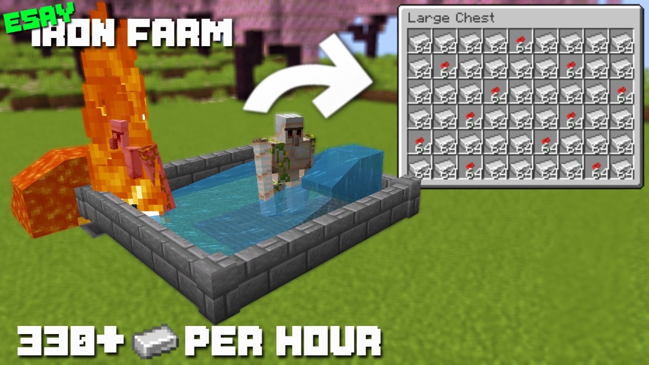 Minecraft 1.21 Easy IRON Farm Tutorial | 330+ Per Hour