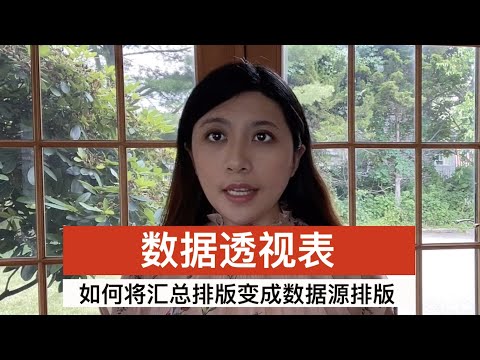 Excel | 数据透视表 | 汇总排版格式 | 数据源排版