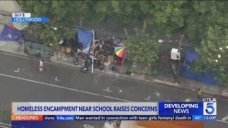 Hollywood homeless encampment endangers students, parents say