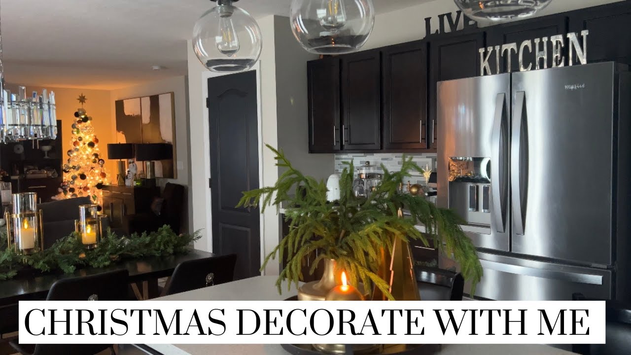 DECORATE WITH ME MODERN CHRISTMAS KITCHEN DECOR YouTube