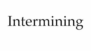 How to Pronounce Intermining