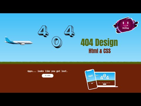 404 Design | HTML, CSS | G V TANISH VETTRIVEL | #50DaysOfCode |  G V #deVlog
