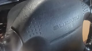 subaru legacy outback - clockspring/combination switch - remove & replace - steering wheel remove