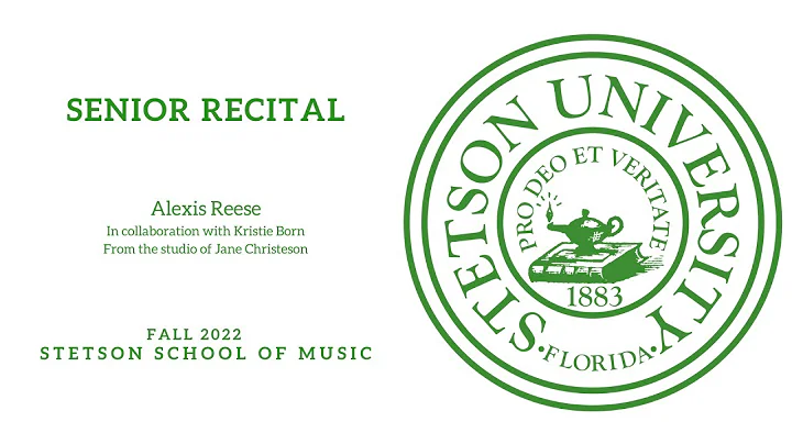 Senior Recital, Alexis Reese - Lee Chapel, 11/13/22