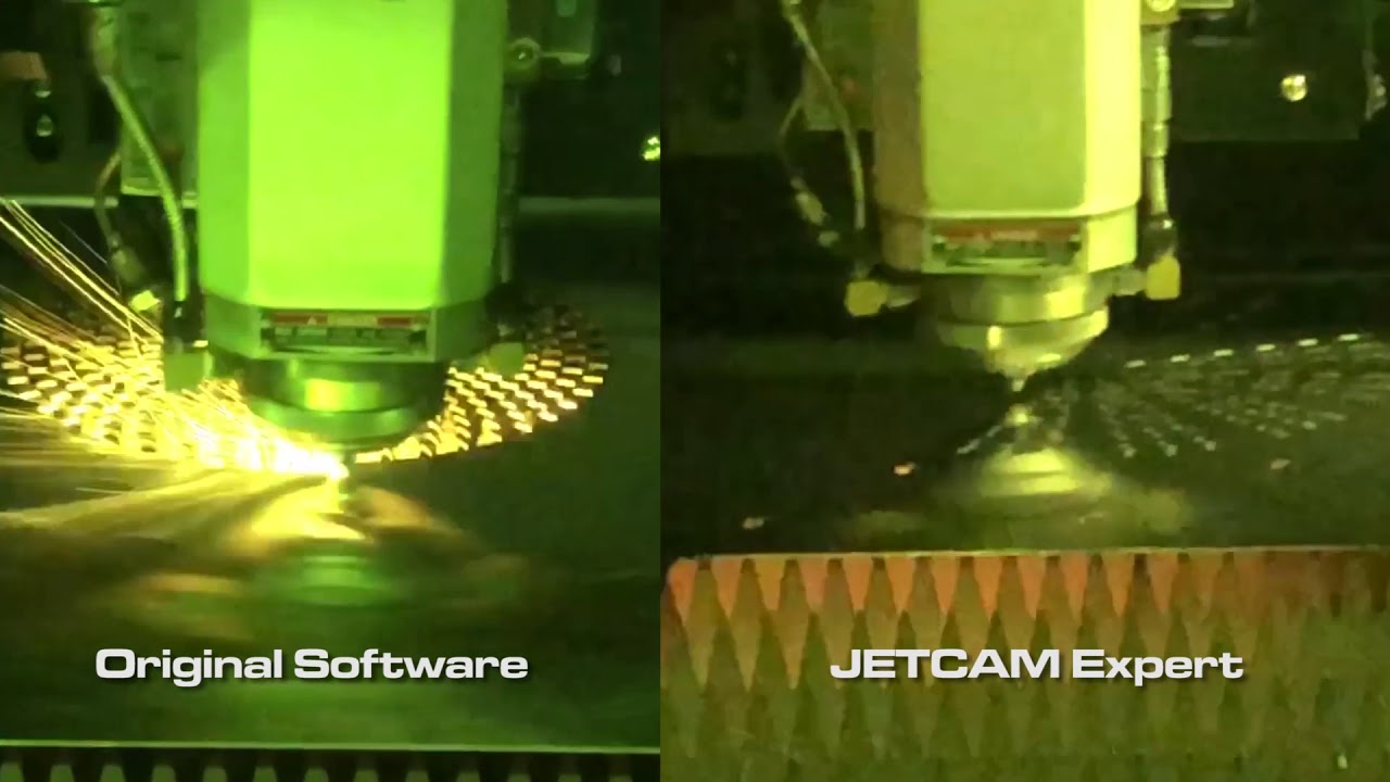 Fiber laser cutting with fly cutting (grid cutting) CADCAM software