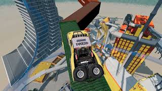 Mega Ramp Car Stunts Racing Impossible Tracks Beamng Drive screenshot 3