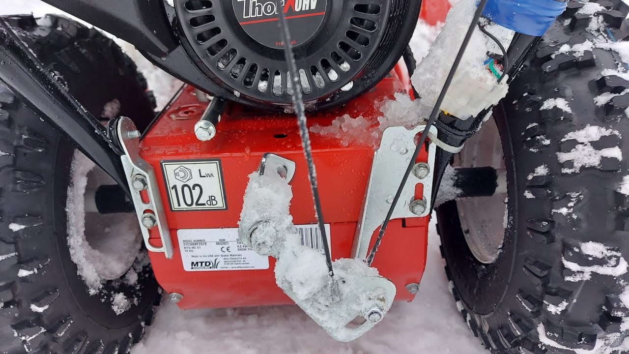 Снегоуборщик мтд 61 намерзание льда на воздухо заборе, даже при слабом .