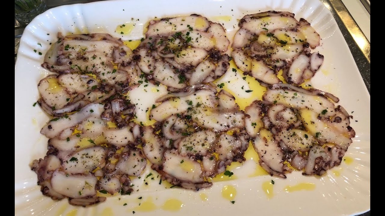 Come condire il carpaccio di polpo