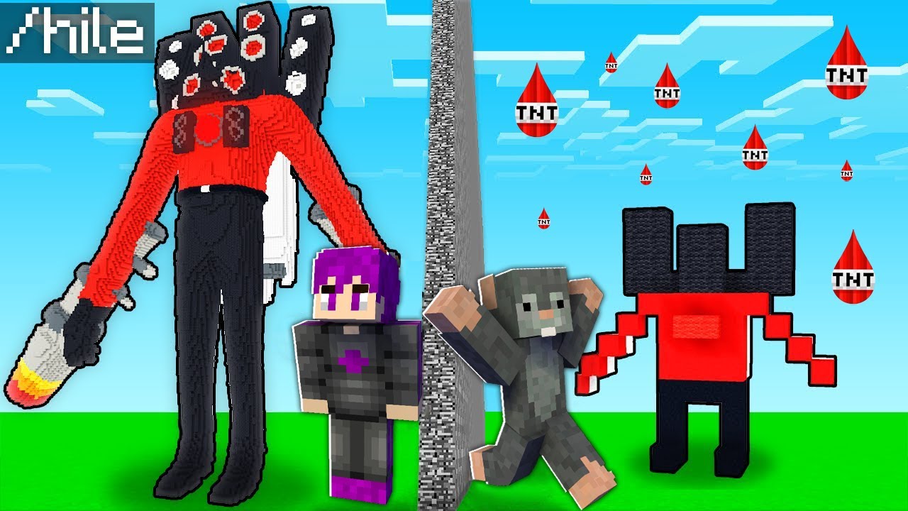 ماين كرافت ولكن استخدمت الغش في تحدي بناء افضل رأس السماعات العملاق (السما بتمطر TNT) ..!🔥😱