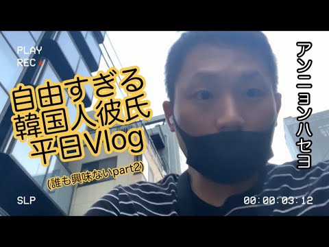 自由すぎる韓国人彼氏の平日vlog 2 を撮ってみました 日韓カップル 평범하지만 자유분방한 한국남자의 평일을 찍어봤습니다 Vlog 2 한일커플 Youtube