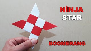 Kağittan Ni̇nja Yildizi Yapimi Ori̇gami̇ - Boomerang