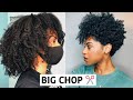 BIG CHOP on NATURAL HAIR| Watch me go from LONG NATURAL HAIR to SHORT TAPERED CUT!!