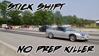 STICK SHIFT NITROUS CAMARO WAS SERIOUS AGAINST THIS SUPERCHARGED CADILLAC CTS V ON NO PREP!