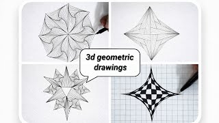 Must-See: Epic 3D Geometric Art for Beginners || How to draw 3d geometric drawings for beginners