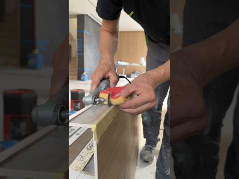 Заусовка плитки под 45 градусов #плитка #дизайн #proxxon