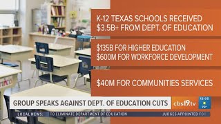 Group speaks against Department of Education cuts