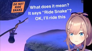 She rides 'DON'T RIDE' snake cuz she couldn't read a caution | Suzuhara Lulu | Getting Over It by English Nijisanji 222,726 views 3 years ago 4 minutes, 8 seconds