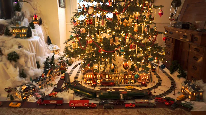 Dean Herriges train under christmas tree .........