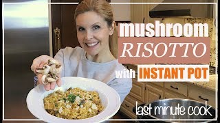 Mushroom risotto Instant Pot | recipe with vegetarian options!