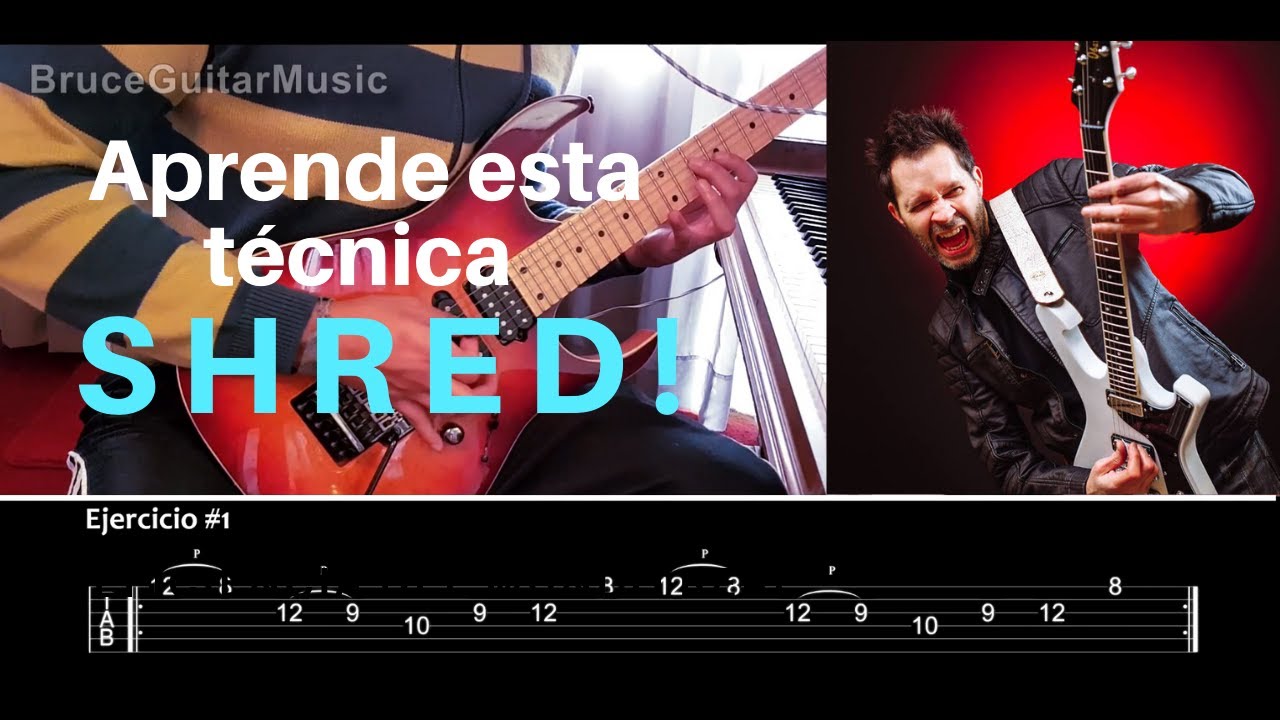 Cómo hacer String Skipping - TÉCNICA SHRED | BruceGuitarMusic