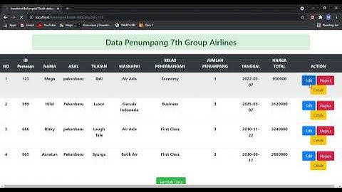 Tugas akhir CRUD Praktikum Pemrograman Web kelompok 7 "7th Group Airlines"