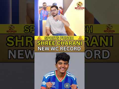 SHREE CHARANI WORLD CUP RECORD FOR INDIA #womenst20worldcup #harmanpreetkaur #indvsban #sportspunch