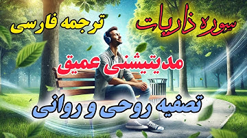 ترجمه فارسی سوره ذاریات  دعوتی به آرامش روح با آیات الهی و  مدیتیشنی معنوی