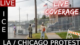 LOS ANGELES -CHICAGO - EUGENE ICE IMMIGRATION DETENTION CENTER PROTEST & LAPD CALLS