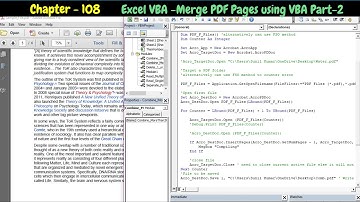 VBA PDF Automation - Merge PDF Files | How to combine PDF files using VBA (Part-2)